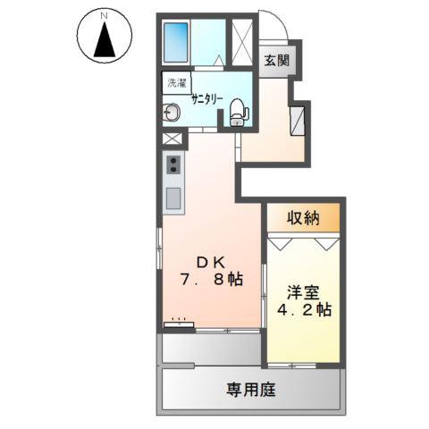 エコール正徳(1DK/1階)の間取り写真