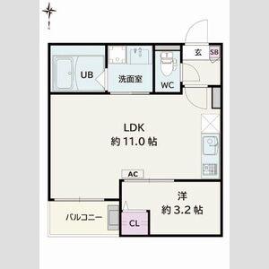 JACK SHOHOX(1LDK/2階)の間取り写真