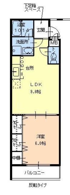 コリーヌ池上(1LDK/2階)の間取り写真