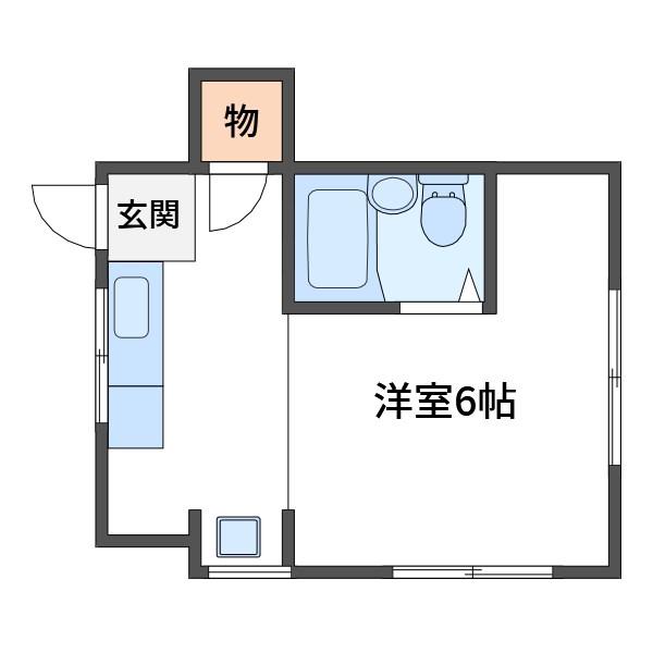 COMODO(1K/2階)の間取り写真
