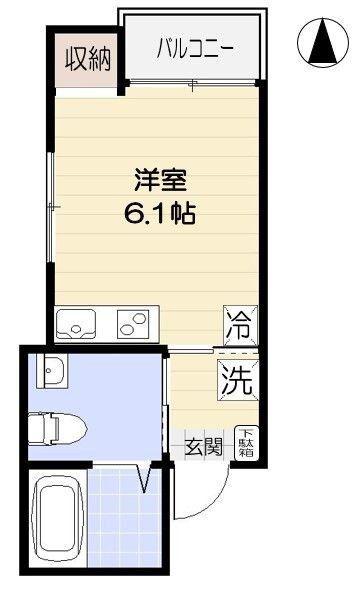 アルヴィータ木場(ワンルーム/2階)の間取り写真