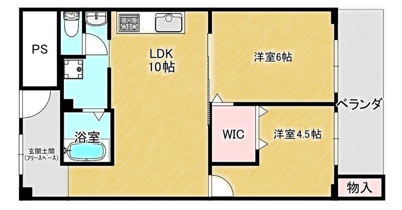  下鳥羽(2LDK/9階)の間取り写真