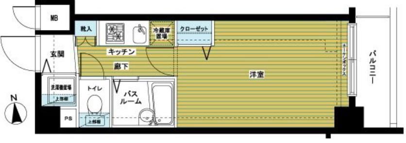 フェニックス落合公園(1K/3階)の間取り写真