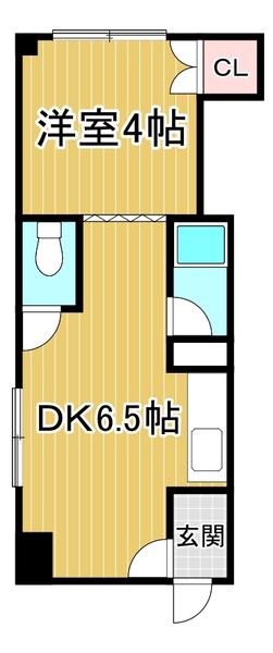 昴ー018(1DK/3階)の間取り写真