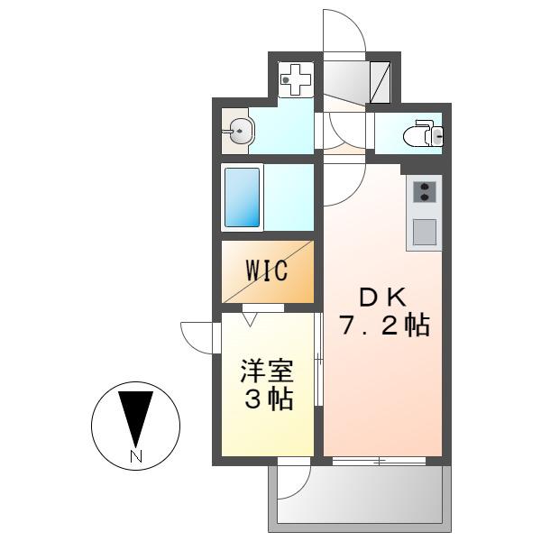 エスリード泉 外堀通(1DK/11階)の間取り写真