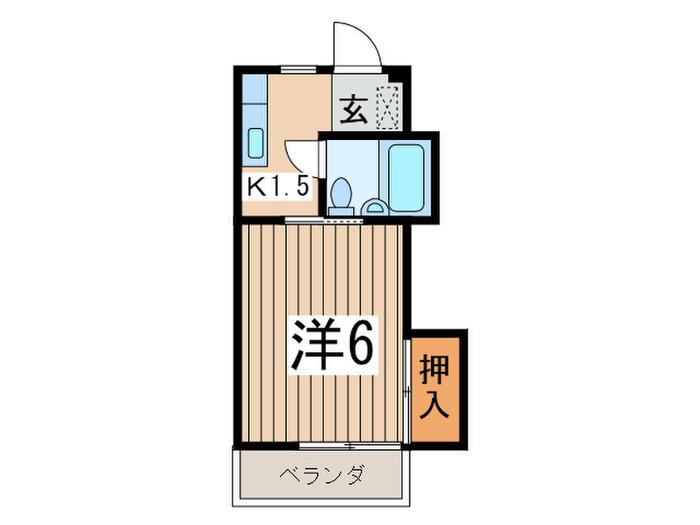 BELLMAISON(1K/2階)の間取り写真