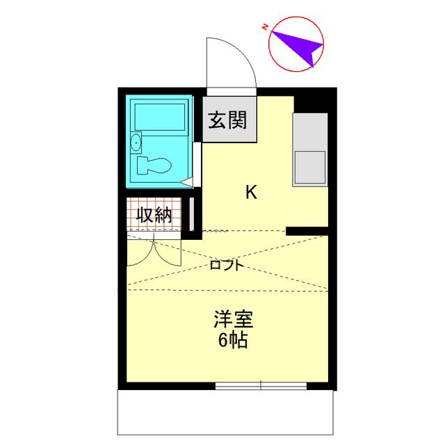 STコーポ(1K/2階)の間取り写真
