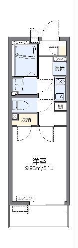 レオネクストグレイス(1K/1階)の間取り写真