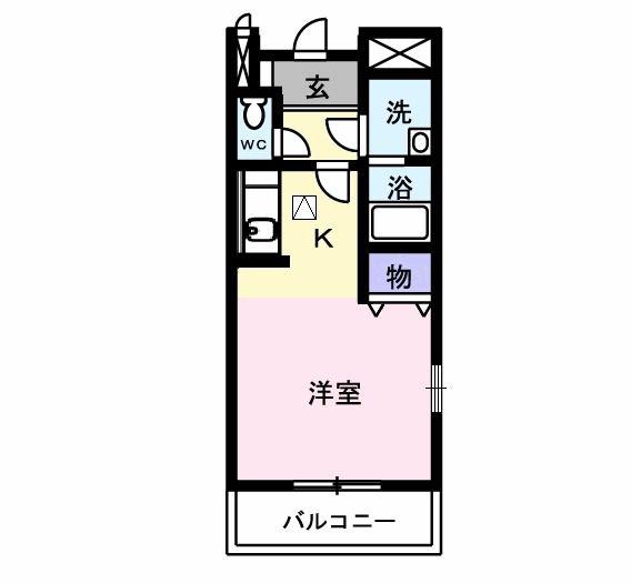 ドリーム寿(ワンルーム/1階)の間取り写真