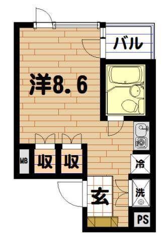 ワイティーコート(ワンルーム/3階)の間取り写真