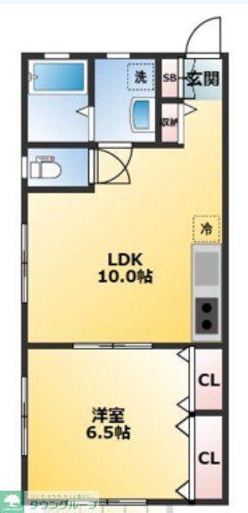 ミントハウス(1LDK/2階)の間取り写真