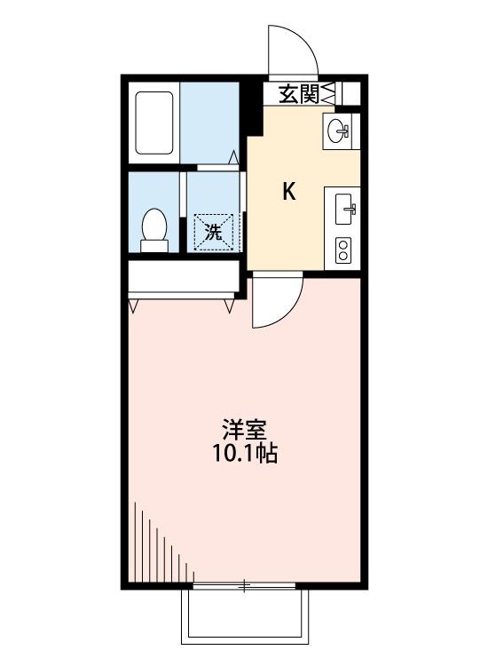 キャメル与野(1K/1階)の間取り写真