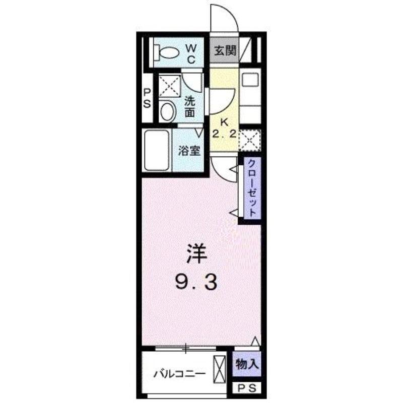 JIN PRECIOUS(1K/1階)の間取り写真