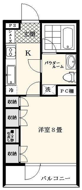 1.618(1K/1階)の間取り写真
