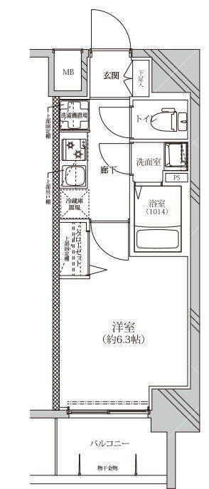 ディアレイシャス名駅ウエスト(1K/11階)の間取り写真