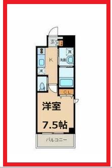 グランドゥール亀有(1K/2階)の間取り写真