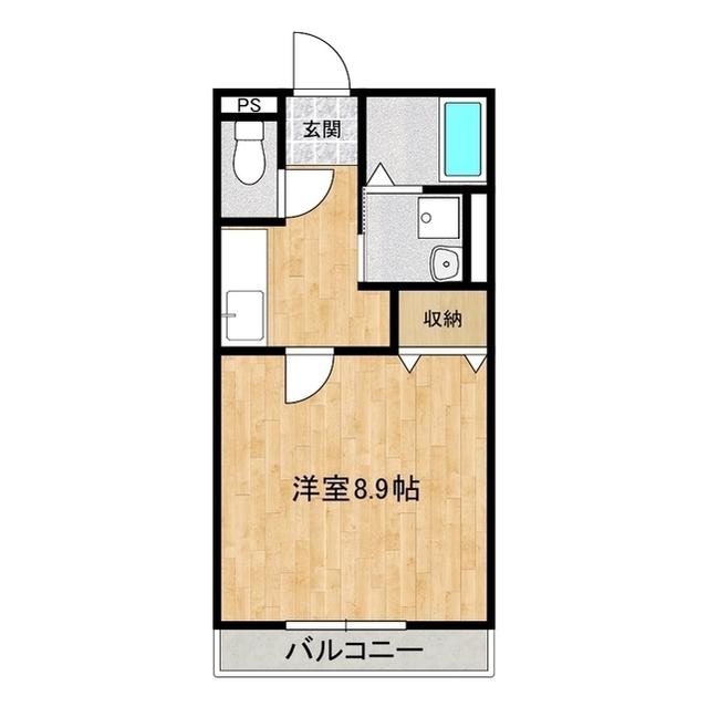 アークA棟(1K/1階)の間取り写真