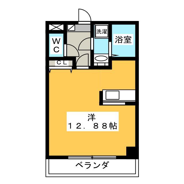 ALMHAUS(ワンルーム/2階)の間取り写真