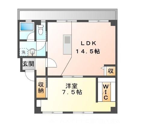 アルフィーネ東曙(1LDK/2階)の間取り写真