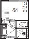 QUQURITOKYOSHINJUKU(ワンルーム/2階)の間取り写真