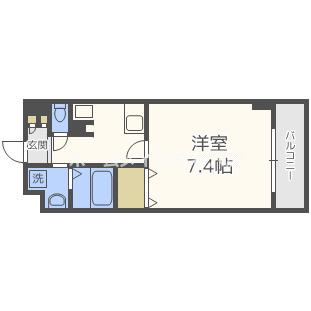 ベルエアー(1K/9階)の間取り写真
