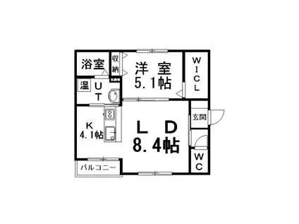 SHERWOOD(1LDK/3階)の間取り写真