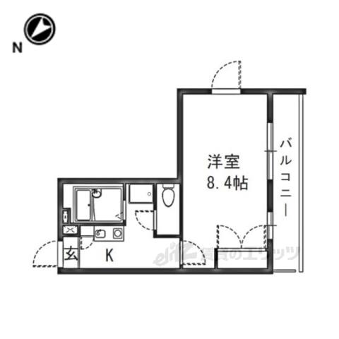 レオパレスエテール(1K/2階)の間取り写真