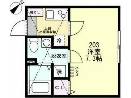 昭和マンション(1K/2階)の間取り写真