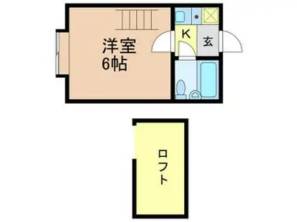 シャンポール明和(1K/1階)の間取り写真