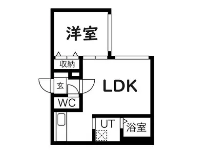 Y´Sフェリーチェ南郷(1LDK/2階)の間取り写真