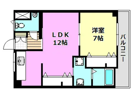さつきマンション(1LDK/3階)の間取り写真