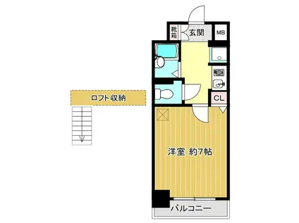 柾木マンションウエスト(1K/7階)の間取り写真