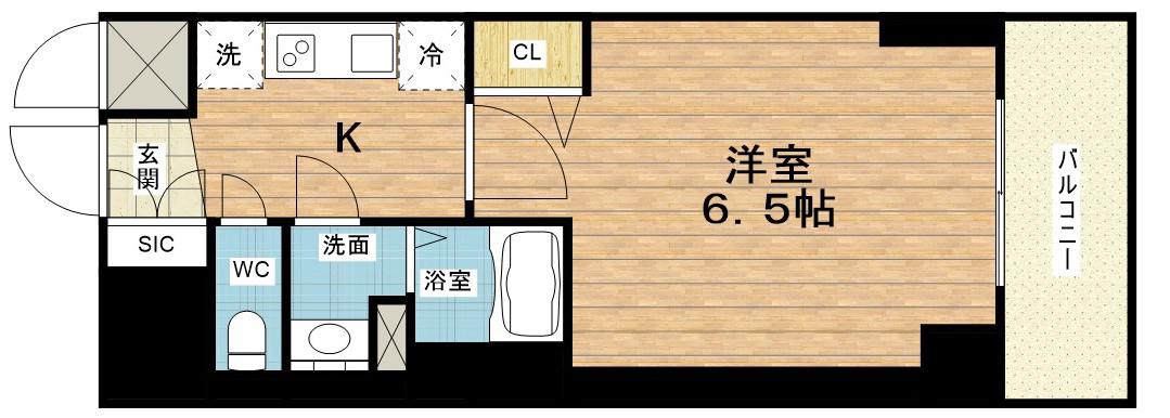 CITY LUX NAMBA サウス(1K/8階)の間取り写真