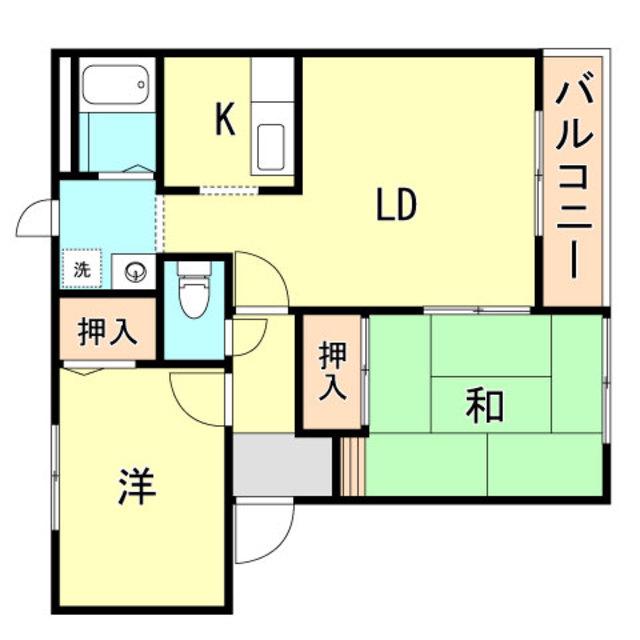 ファジーアドザックス(2LDK/2階)の間取り写真