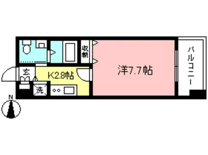 ブリックス世田谷松原(1K/7階)の間取り写真