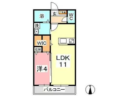 アーツユニティ(1LDK/1階)の間取り写真