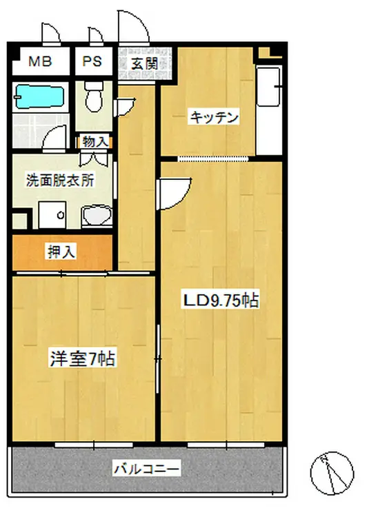 稲毛東ハイツ 4階階 間取り