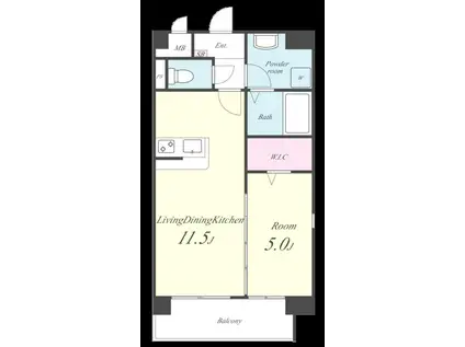 エル・グリシーヌ(1LDK/7階)の間取り写真