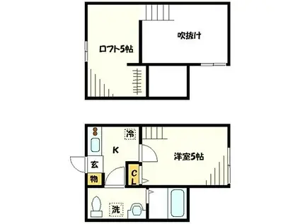 COZY HOUSE 相模原(1K/1階)の間取り写真