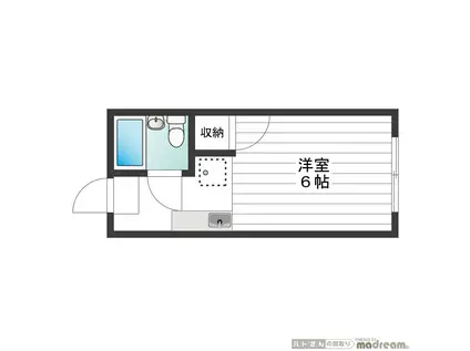 シングルス大岡山(ワンルーム/1階)の間取り写真