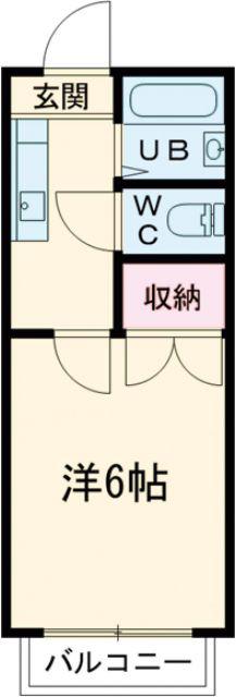 エピキュリアン(1K/1階)の間取り写真