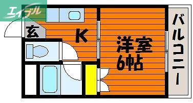 野田レジデンス(1K/3階)の間取り写真
