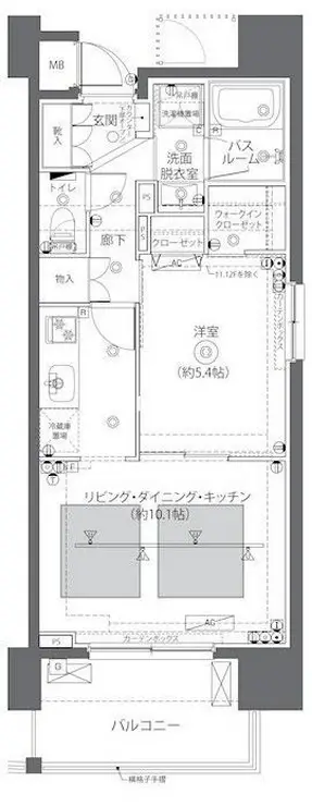 ZOOM日本橋蛎殻町 6階階 間取り