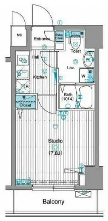 グランド・ガーラ銀座 6階階 間取り
