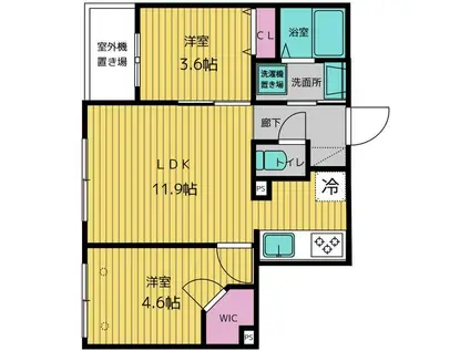 練馬レーベル(2LDK/3階)の間取り写真