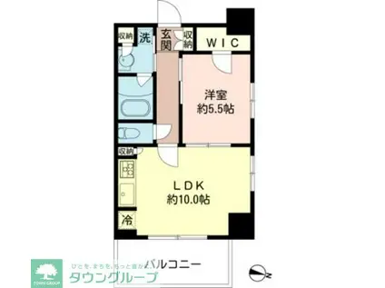 MFPRコート木場公園(1LDK/2階)の間取り写真