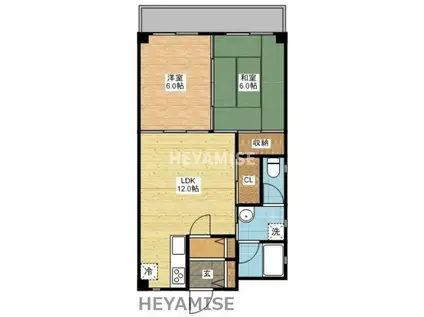 コリーナ島(2LDK/6階)の間取り写真