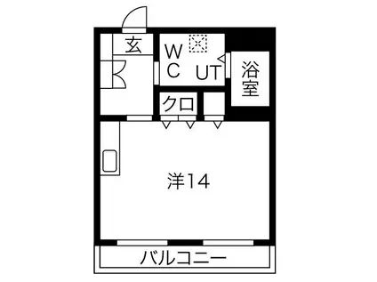 フロンティア(ワンルーム/3階)の間取り写真