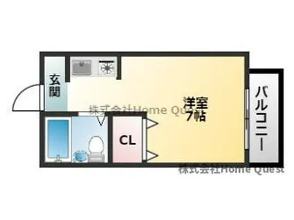 フューチャー21(1K/3階)の間取り写真