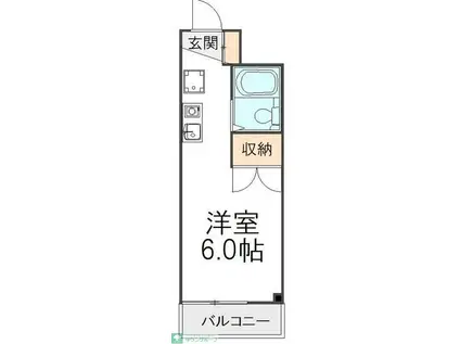 オーキスビル(ワンルーム/3階)の間取り写真